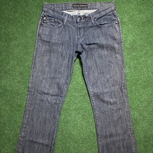 Rock & Republic Women’s Kasandra Snap-Button Studded Jeans 26 Dark-Wash